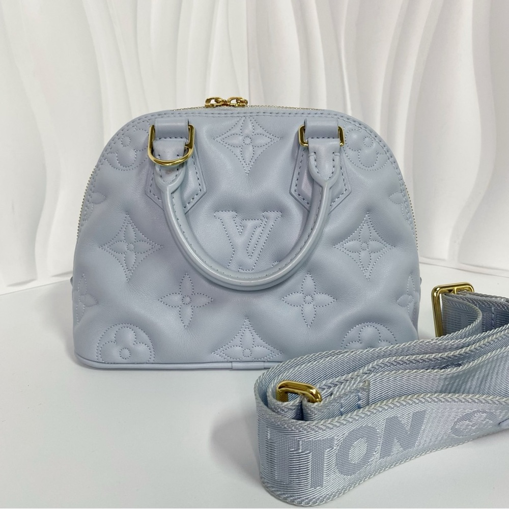 Louis Vuitton Handbag Bubble Gram Alma BB M59822 Blue Glacier